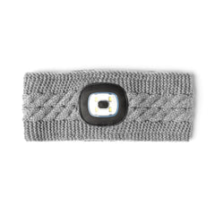 Night Scope Nova headwarmer gray closeup highlighting plush lining for warmth and comfort.