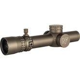 Nightforce NX8 scope with capped turrets protects windage and elevation adjustments, improving field reliability.