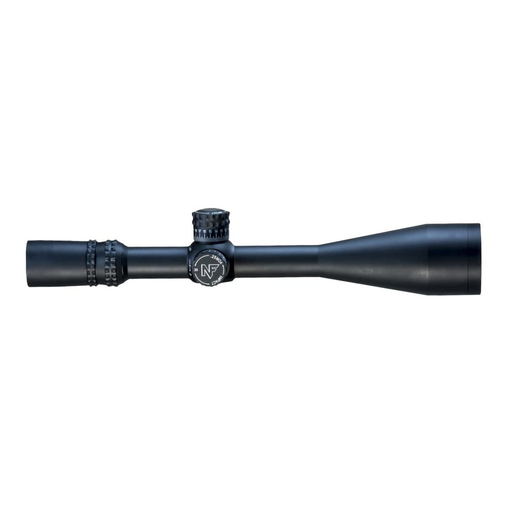 Nightforce NXS 8-32x56mm F2 hunting scope side view for rugged long-range use.
