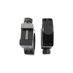 Nightforce Ultralite 34mm 4-screw ring with titanium cross bolts highlights high-strength hardware.