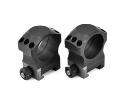Nightforce Ultralite rings six-screw assembly close-up for secure scope mounting