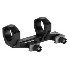 Nightforce UltraMount 34mm close-up highlights 20 MOA taper and rugged construction.