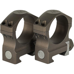 Nightforce X-Treme Duty Ultralite 34mm rings top view showing precision fit and clean lines.