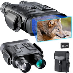 Nightiger night vision binoculars show a long-range view for night wildlife watching.