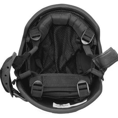 NIJ Level IIIA helmet black small top view highlights overall balance