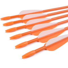 NIKA ARCHERY fiberglass arrows 28-inch vanes show stable flight and tracking.