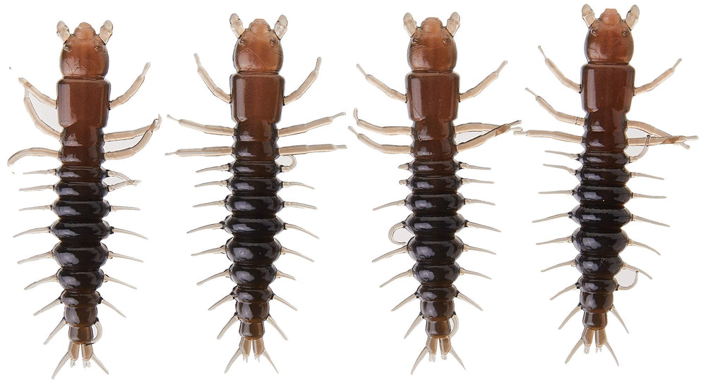 NIKKO Hellgrammite 3in natural 4pack close-up showing lifelike form and durable material.