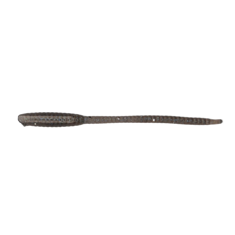 NIKKO Pin Tail Worm 1.9 inch Black Aurora 596 for crappie and panfish jigging