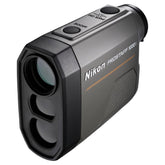 Nikon PROSTAFF 1000i in angled view showing compact rangefinder design for field use