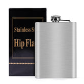 Nikou 8oz hip flask with leakproof lid prevents spills on adventures.