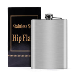 Nikou 8oz hip flask with leakproof lid prevents spills on adventures.