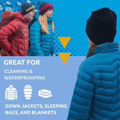 Nikwax Down Duo Pack packaging image highlighting combined cleaning and protection