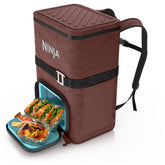 Ninja FrostVault Go front view shows a roomy backpack cooler for day trips with easy access.