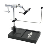 Nirvana On The Fly Nirvana V2 rotary vise front shot shows precise, portable fly tying.