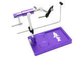 Nirvana V2 rotary vise in bright purple for stable field tying sessions