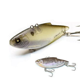 Nishine Simcoe 75 Ghost Shad front view, lifelike shad profile for versatile freshwater bass fishing.