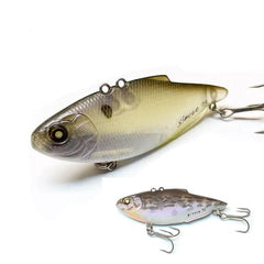 Nishine Simcoe 75 Ghost Shad front view, lifelike shad profile for versatile freshwater bass fishing.