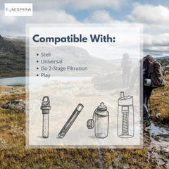 Nispira carbon filter for Lifestraw Steel bottle enhances water flow.
