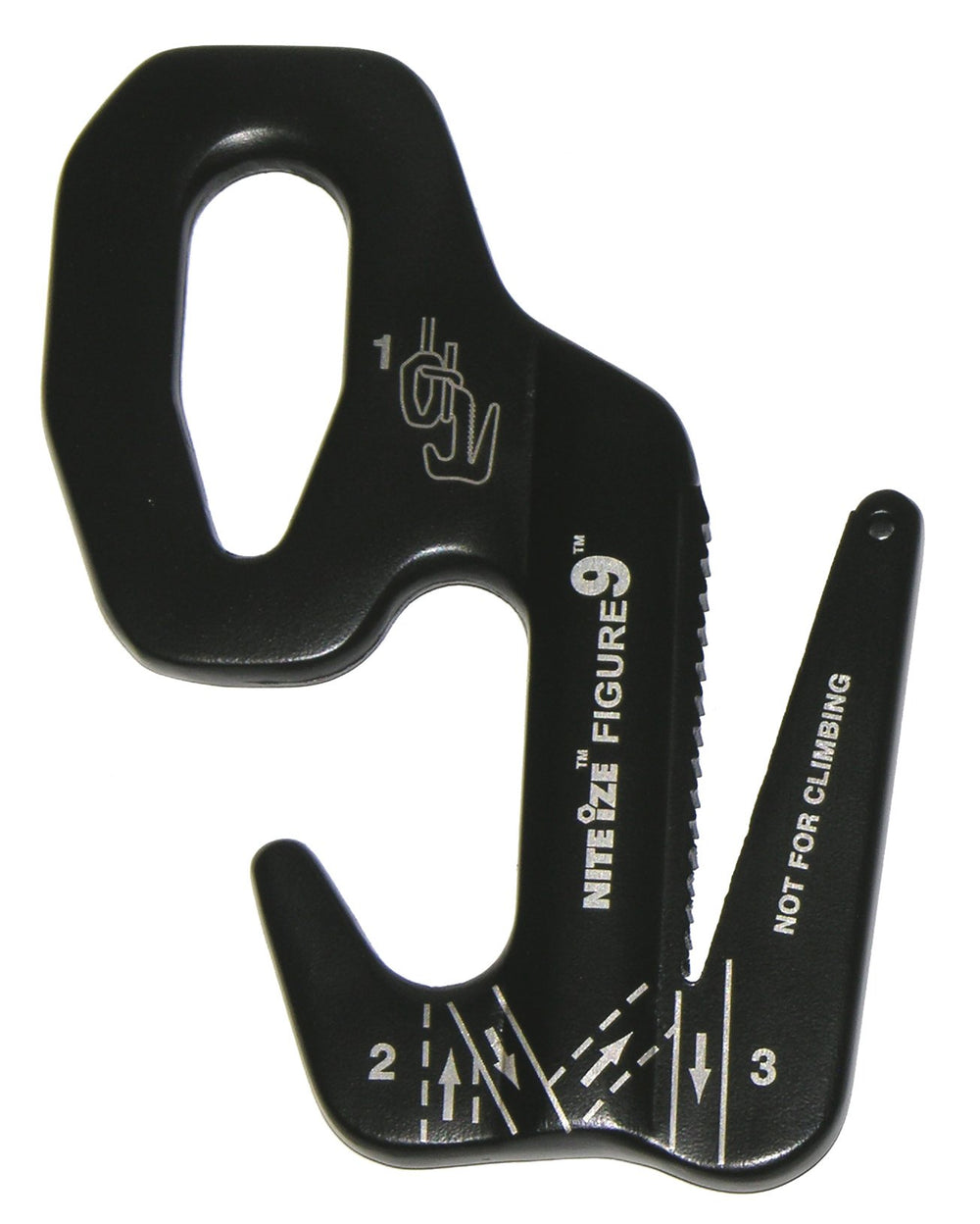 Nite Ize Big Figure 9 rope tightener in black for quick load securement without knots