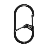 Nite Ize GS2-01-R6 dual chamber carabiner close-up in black for secure key organization.