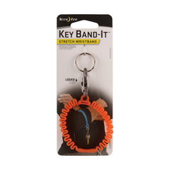 Nite Ize Key Band-It worn on the wrist for hands-free key access.