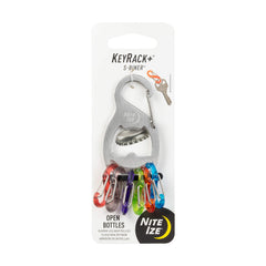 Nite Ize KeyRack Plus S-Biner bottle-opener with bright mini-biners for quick key access.