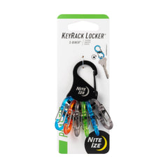 Nite Ize KeyRack steel S-Biner with six S-Biners keeps keys neatly organized.