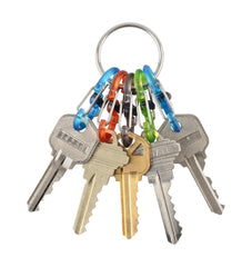 Sturdy stainless steel ring and locking S-Biners for daily key use