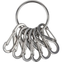 Nite Ize NI-KRGS-11-R3 silver key ring closeup showing durable steel build for daily use