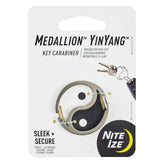 Nite Ize Medallion YinYang Key Carabiner front view shows dual-gate design for quick access.