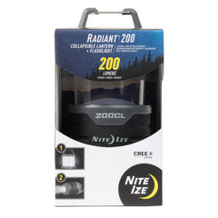 Nite Ize Radiant 200 collapsible lantern ready for compact camping and easy packing