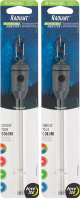 Nite Ize Radiant glow-stick pack-2 turned on for night visibility during outdoor activities