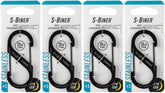 Nite Ize S-Biner dual carabiner in stainless steel, four-pack for versatile use.