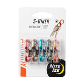 Nite Ize S-Biner MicroLock aluminum 5-pack—compact kit for secure key organization.