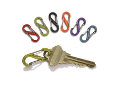 Nite Ize SBP0-2PK-17T compact lime carabiner shows space-saving dimensions