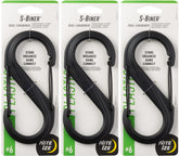 Nite Ize Sbp6-03-01bg double-gated S-Biner close-up for secure organization.