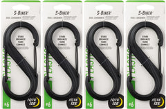 Nite Ize S-Biner SBP6-03-01BG double gated front view in assorted colors for versatile linking.