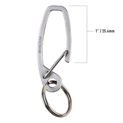 Nite Ize Deep Pocket features stainless steel construction with a reliable wire gate.
