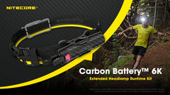 Nitecore Carbon 6K bracket closeup showing secure mount during activity.