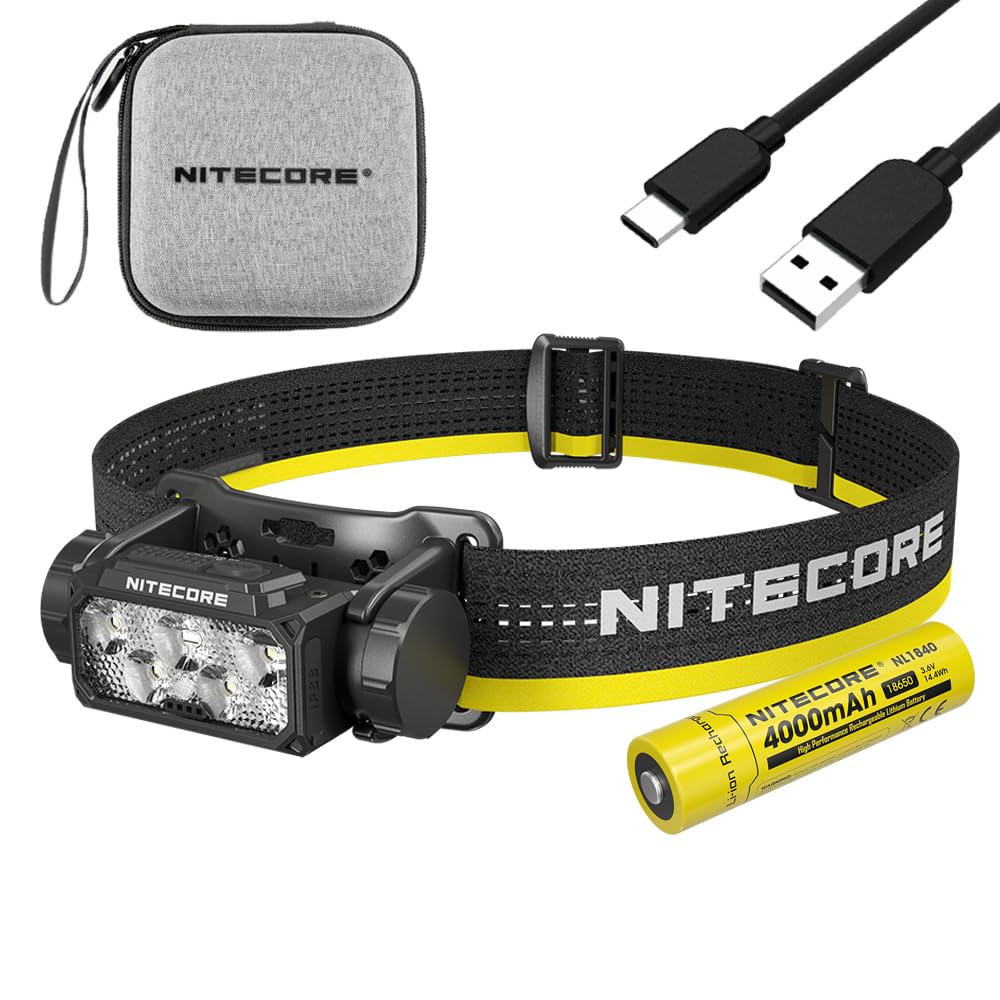 Nitecore HC60 UHE headlamp (hc60-uhe-headlamp) delivers bright flood beam for night trekking and camping.