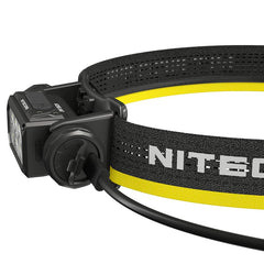 Nitecore HC65 UHE white LED modes close-up for multiple brightness levels.