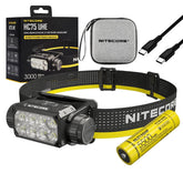 Nitecore HC75 UHE headlamp compact design for rugged outdoor use.