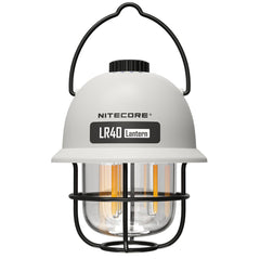NITECORE LR40 camping lantern glowing for night camping