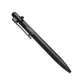 Nitecore NTP31 bolt-design tactical pen shown in use for switching between pen and tool