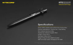 Nitecore NTP31 tungsten tip with high hardness for precise tasks