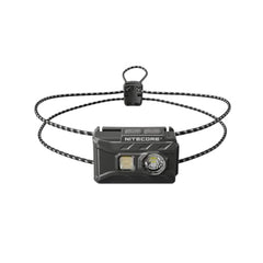 Nitecore NU20 weight-focused shot emphasizes feather-light wear during treks.