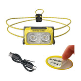 Nitecore NU25 headlamp with compact design for ultralight backpacking.