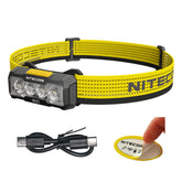 Nitecore NU27 headlamp beam in action for night hiking.