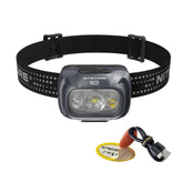 Nitecore NU31 headlamp front view shows compact, hands-free design for outdoor tasks.