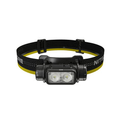 Nitecore NU50 headlamp with 1400 lumens for night runs and USB-C charging.